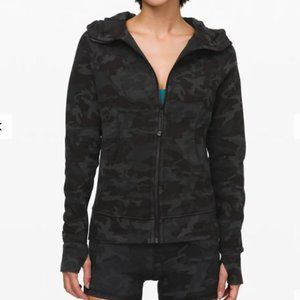 (SOLD) Scuba Hoodie Light Cotton Fleece - Camo